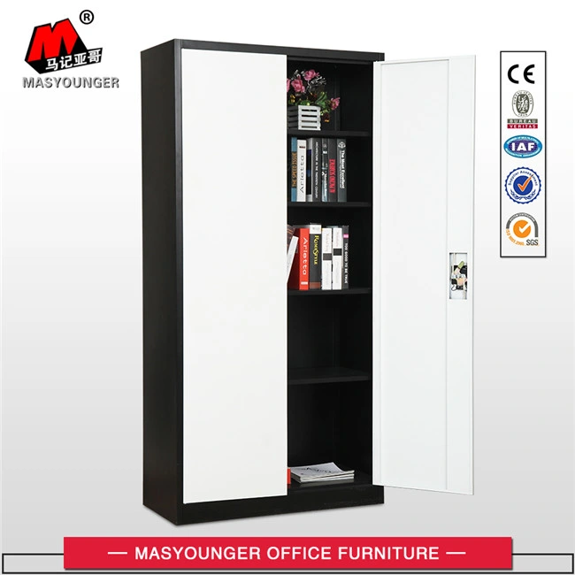 Office Metal 2 Door File Storage Cupboard with 4 Adjustable Shelf