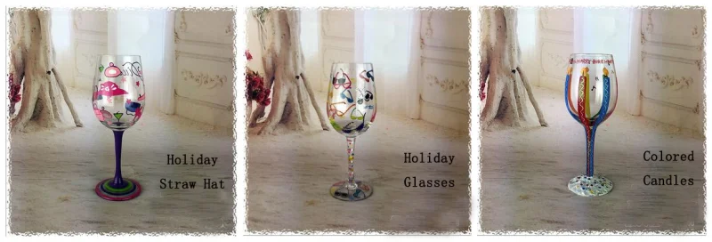 Cusotmize Wine Goblet Hand Painting Cup Crystal Goblet Hand Painting Wine Glass