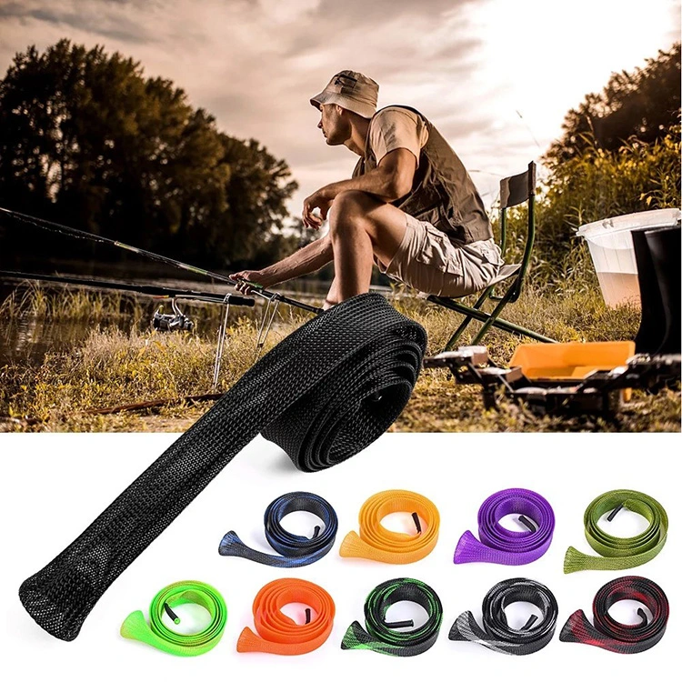 Flexible Expandable Pet Fishing Pole Sleeving for Fishing Rod