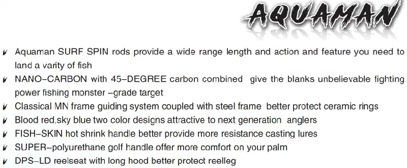 Fishing Rod Factory-Aquaman Surf Spin Fishing Rod