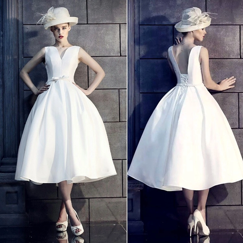 Occident Style Women Graceful Elegant White Lady Evening Dress