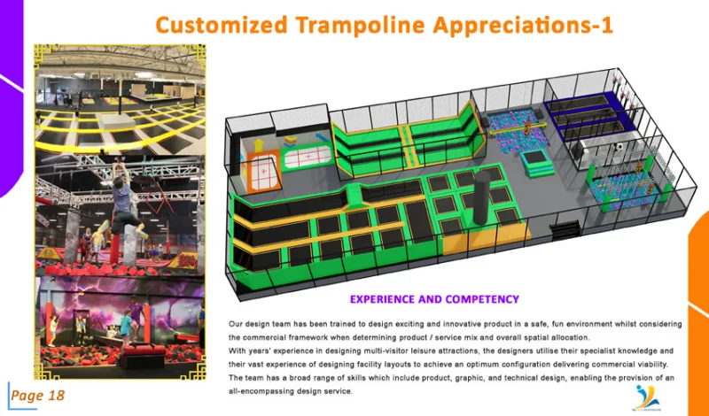 Amazing Group Activity Trampoline Court with Family and Friends