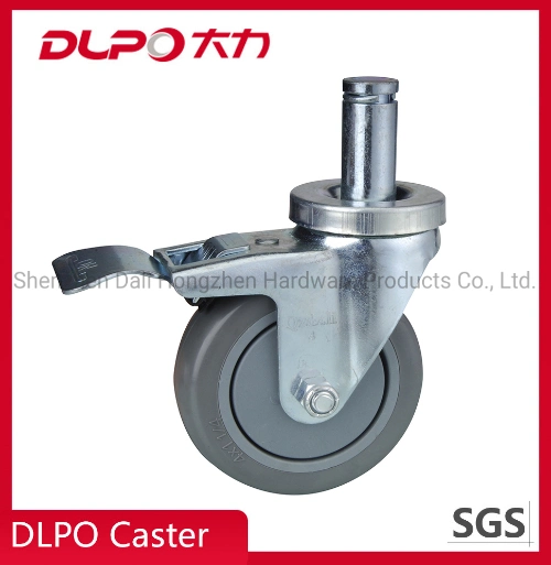 Medium-Duty Stem Type Swivel Industrial Caster Wire Rolling Cart Caster