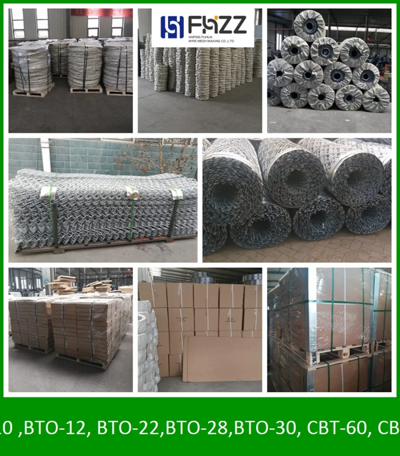 Galvanized Wire Mesh Concertina Security Razor Wire Fence