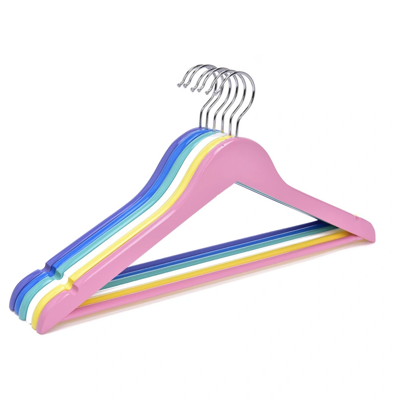 Winsun Hanger Blue Paint Clothes Drying Rack Adult Towel Rack Solid Wooden Hanger