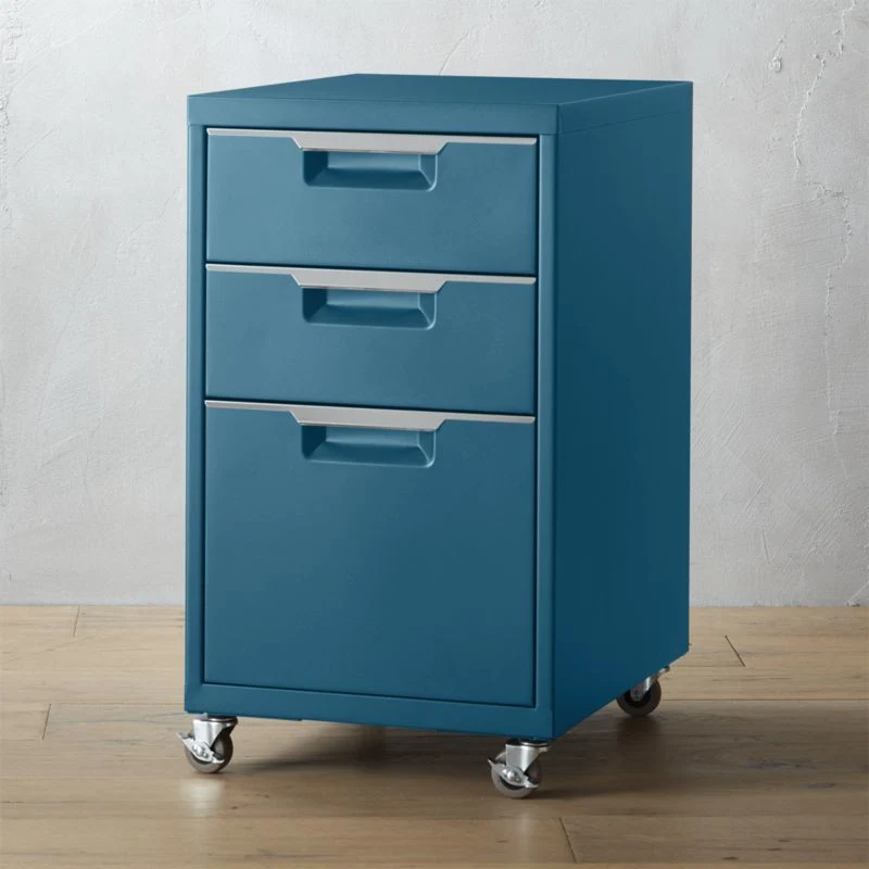 Modern Furniture 3 Drawer Metal Moving Cabinet Mobile Pedestal