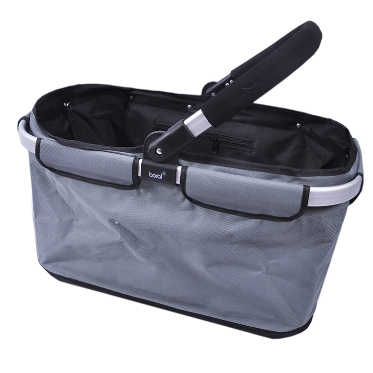 Portable Black Oxford Fabric Bread Basket with Cooling Function
