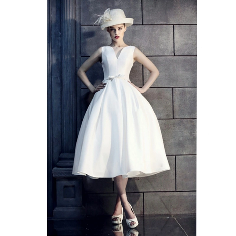 Occident Style Women Graceful Elegant White Lady Evening Dress