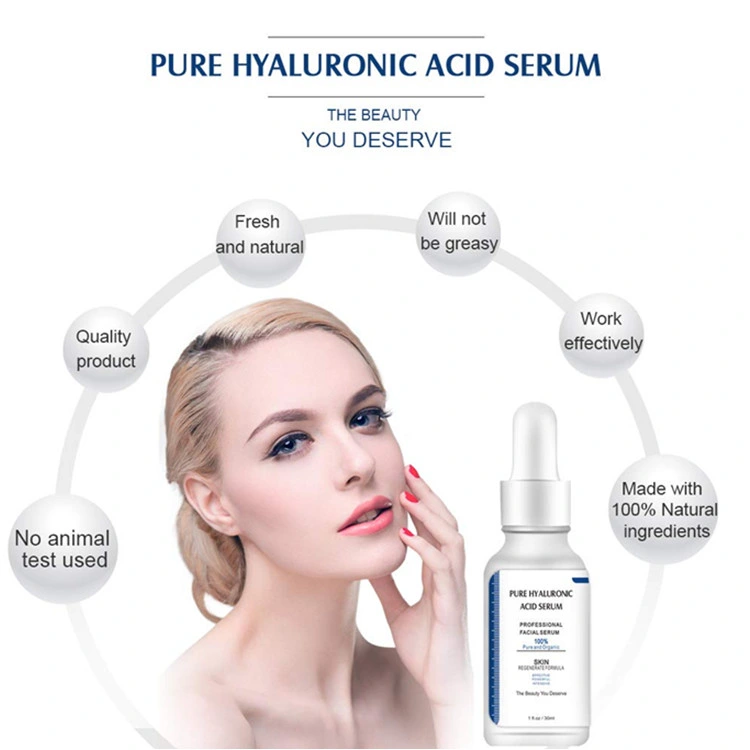 100% Pure Organic Anti Wrinkles Anti-Aging Hyaluronic Acid Serum