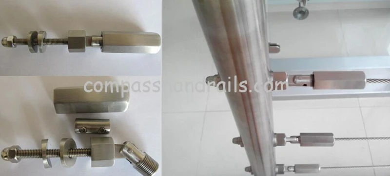 Stainless Steel Towel Rail Brackets Wire Mesh Deck Wire Cable Railing