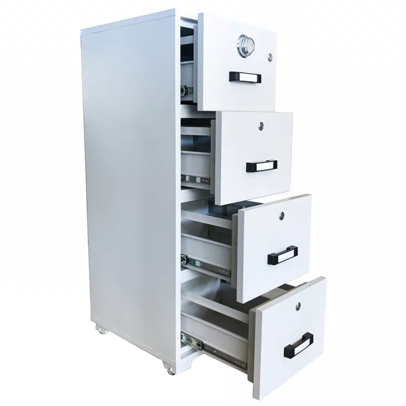 Filing Cabinet Fireproof 4 Drawer Vertical Steel File Cabinet Safes