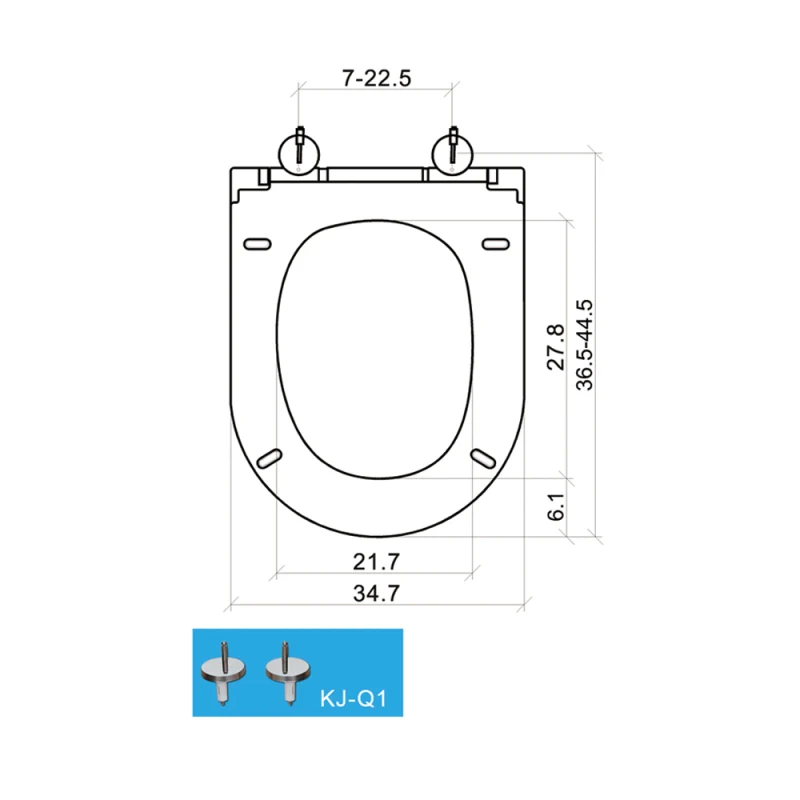 Toilet Lid Universal Toilet Seat Thickened Toilet Seat Pressure Resistant Mute Toilet Seat