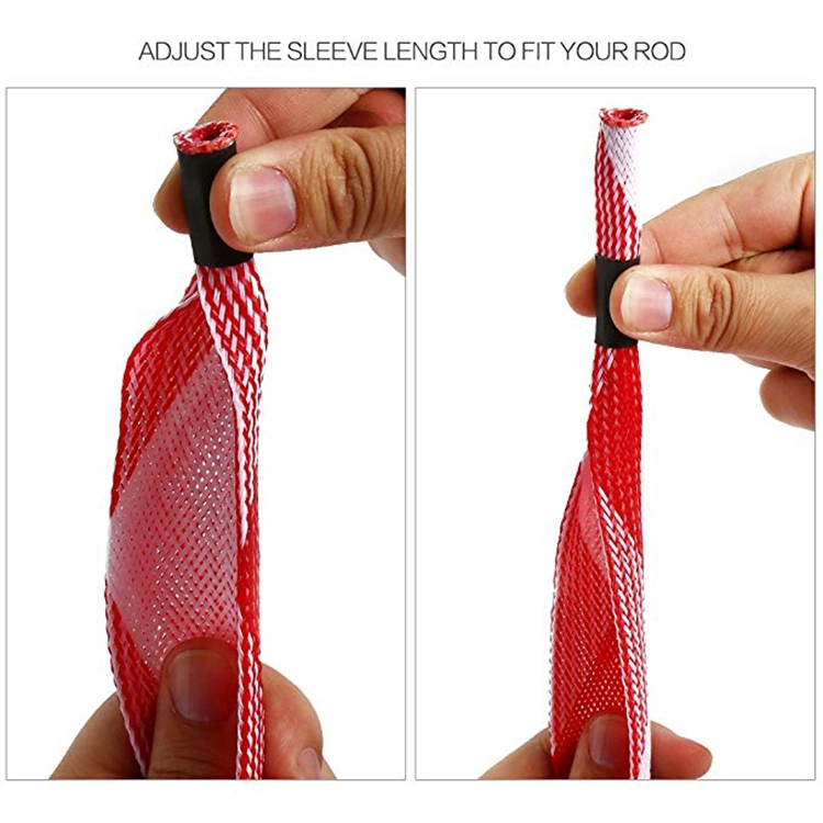 Flexible Expandable Pet Fishing Pole Sleeving for Fishing Rod