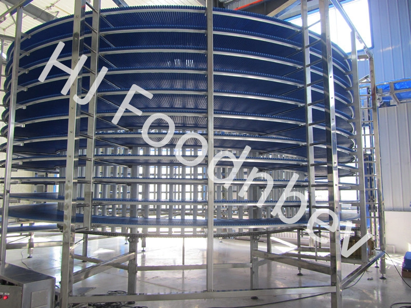 Spiral Belt Cooling Chilling Conveyor for Sale/Bread Pizza Spiral Cooling Screw Conveyor