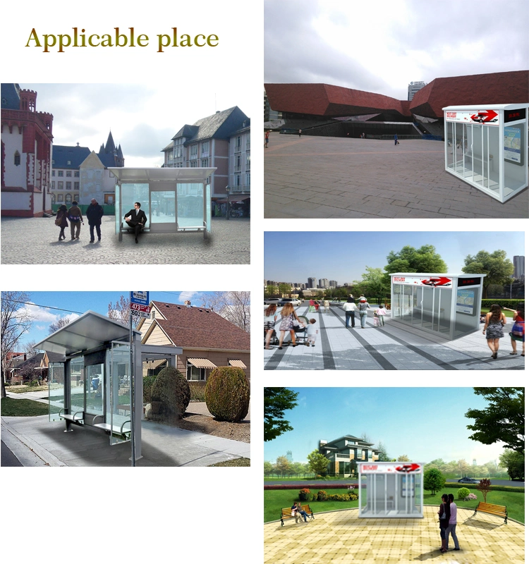Outdoor Furniture Indoor Bus Shelter with Air Conditioning Use Public Furniture