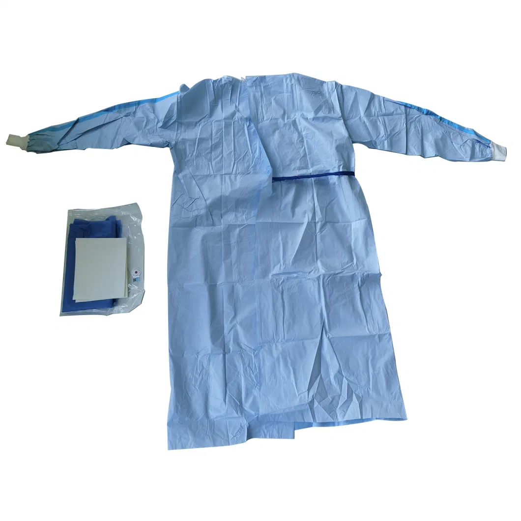 Full Breathable Outside Poly Isolation Gown Set with Hand Towel