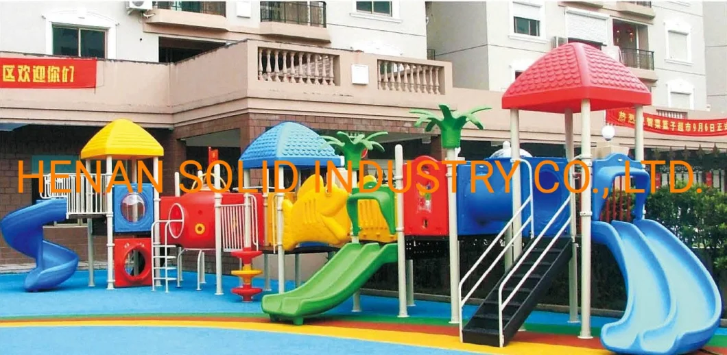 China Top High Quality Outdoor Playground Plastic Slide and Swing Kids Kindergarten Play Outdoor Equipment