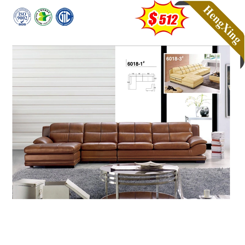 Classic Italian Style L Shaped Sectional Couch Office Furniture Set Leather Living Room Sofa
