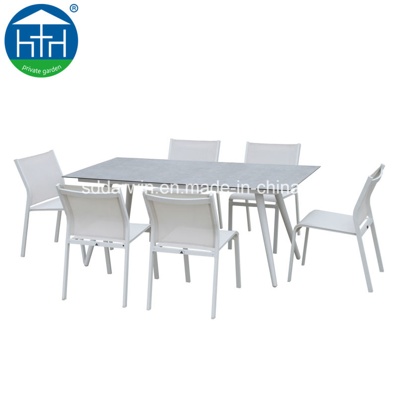 Metal Outdoor Furniture Dining Room Set Aluminum Frame Furniture