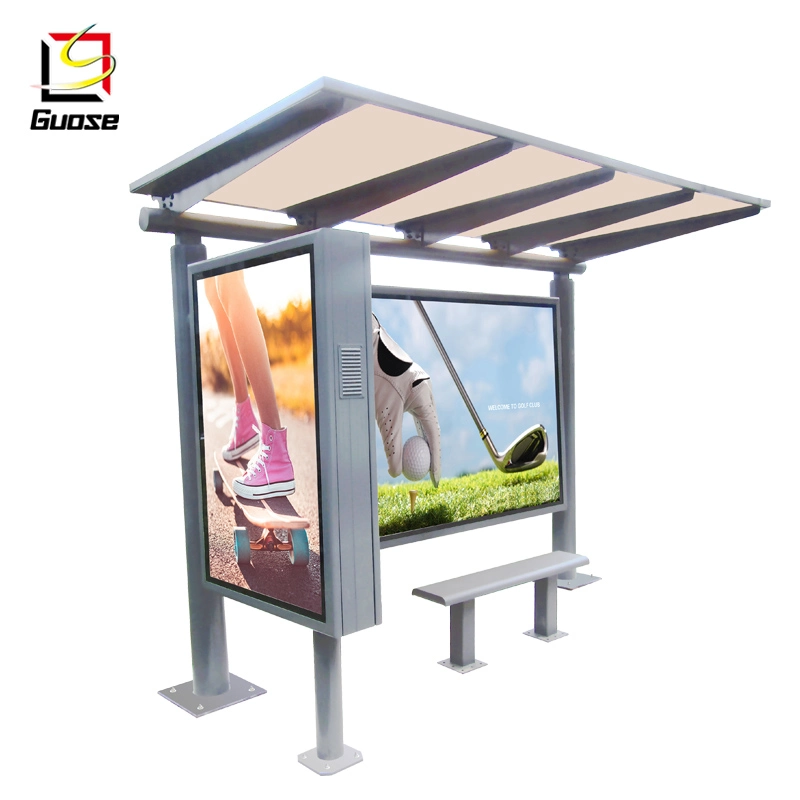 Outdoor Street Furniture Metal Bus Stop Stop Advertising Bus Station Design Bus Station Manufacturer