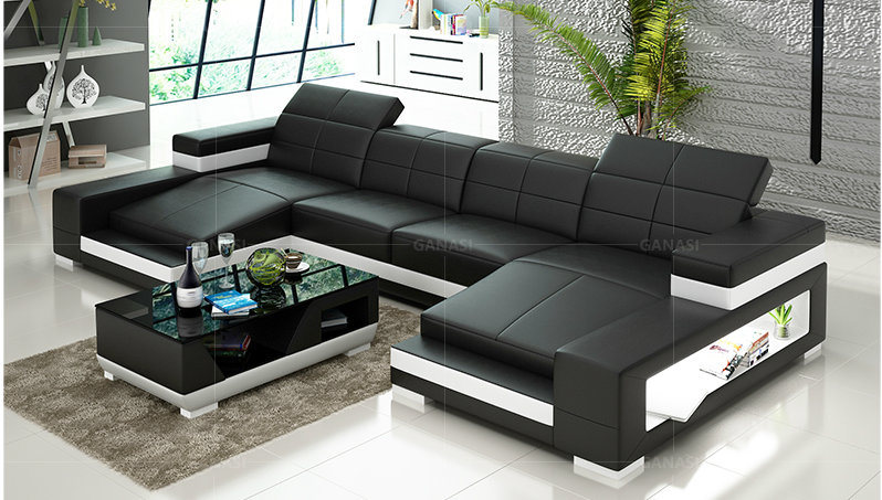 Sectional Modular Modern Furniture L Shape Leather Sofa