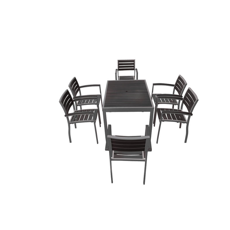 Garden Table and Chair Set Plastic Outdoor Dining Furniture