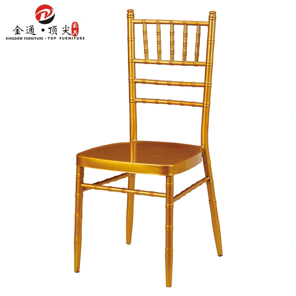 Outdoor Furniture Luxury Factory Wholesale Stackable Steel Gold Wedding Chair
