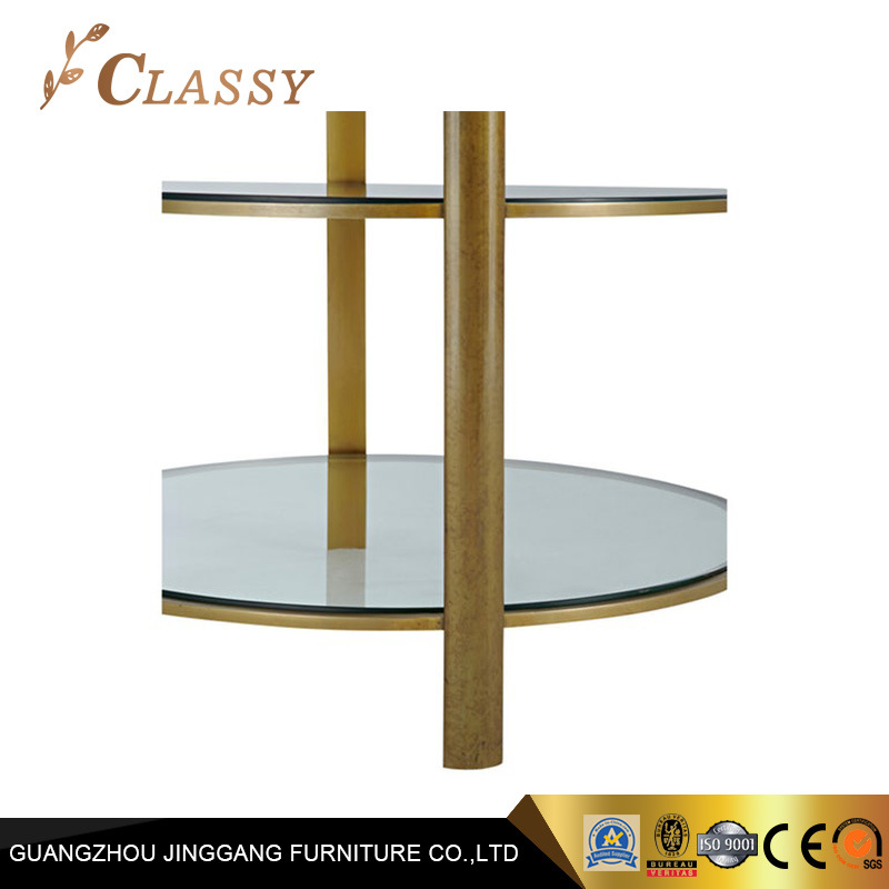 Tempered Glass Coffee Tables Metal Side Table for Living Room Furniture