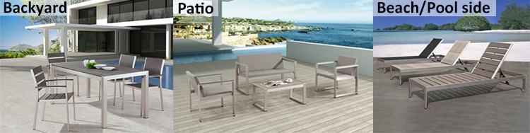 Garden Rattan Patio Dining Chair Outdoor Aluminum Table Set Wicker Furniture