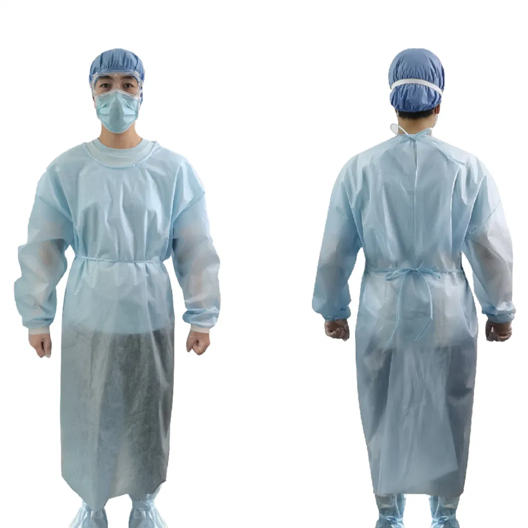 Full Breathable Outside Poly Isolation Gown Set with Hand Towel