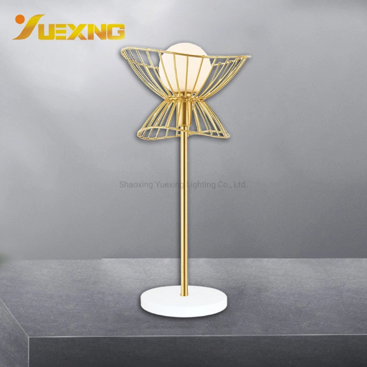 New Arrival Bed Side Home Decorative Table Lamp Reading LED Hollow out Golden Table Light