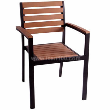 Anti Fading Indoor Outdoor Church Modern Wood Polywood Restaurant Dining Home Chair (pwc-305)