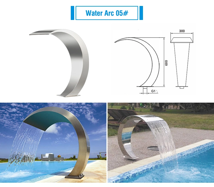 Outdoor Pool and Garden Stainless Steel Pool Shower SPA Waterfall