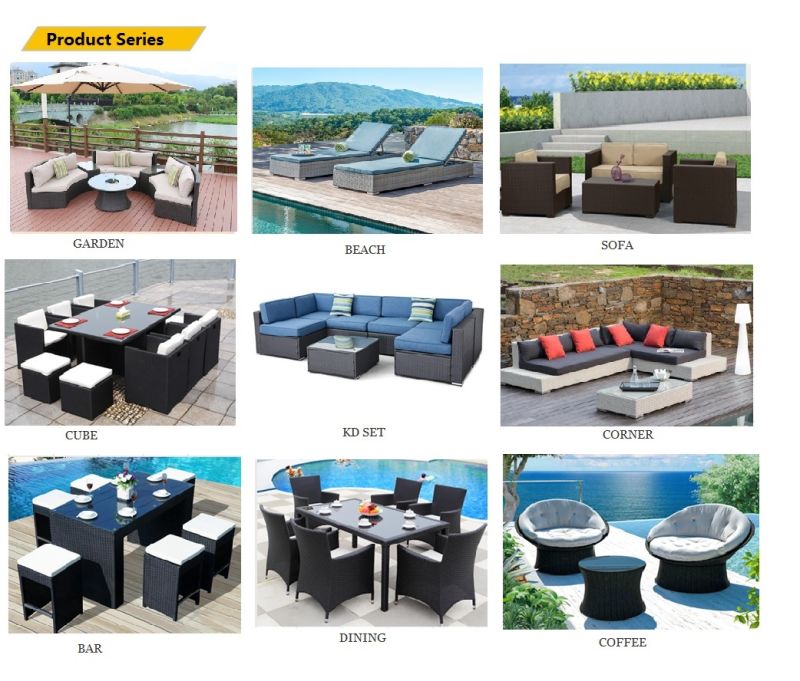 Modern Patio Hotel Outdoor Rattan Garden Wicker Sofa Set Furniture