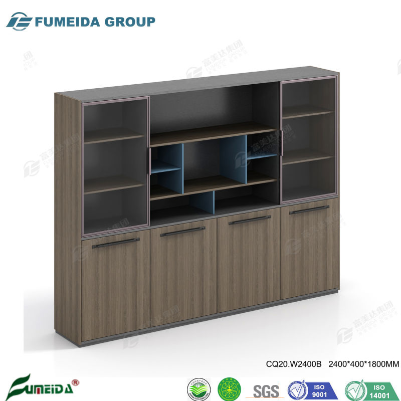 High End Office Melamine Furniture Modern Wall Cabinet Wooden Filing Cabinet