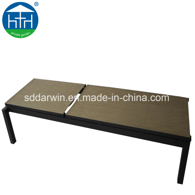 Modern Colorful Mesh Fabric and Aluminum Chaise Lounge for Outdoor Furniture