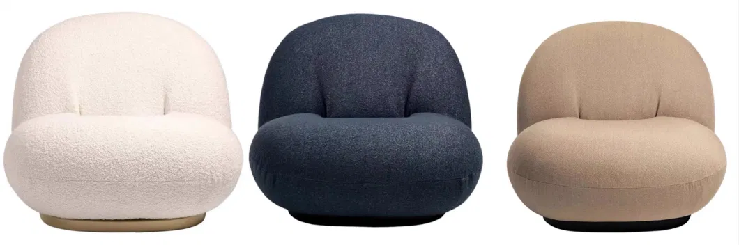 Italian Modern Pear Shape Design Luxury White Chaise Fabric Lounge Single Sofa Chair