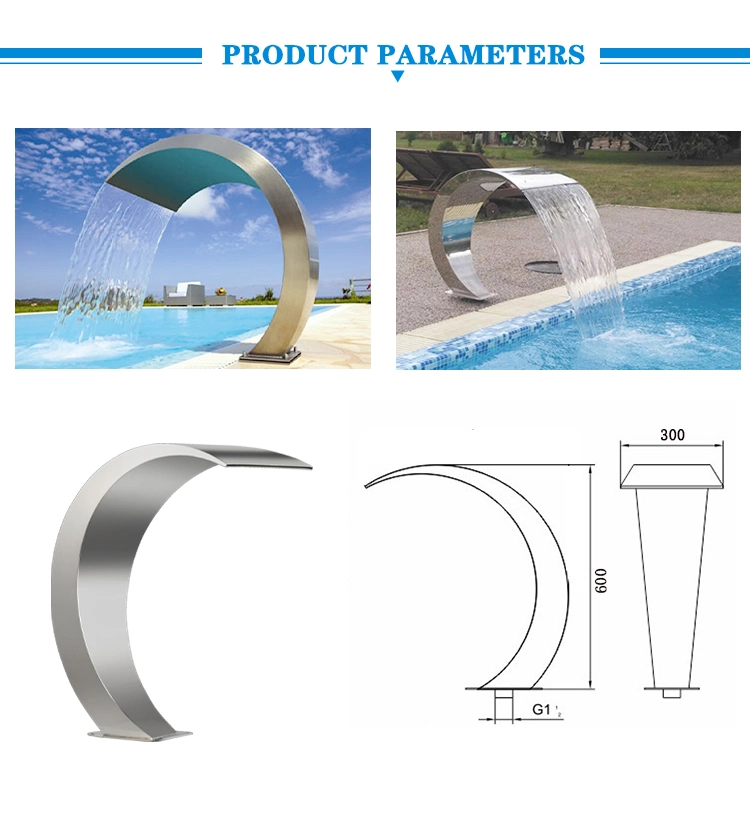 Swimming Pool Equipment Outdoor Shower Waterfall Pool Fountain