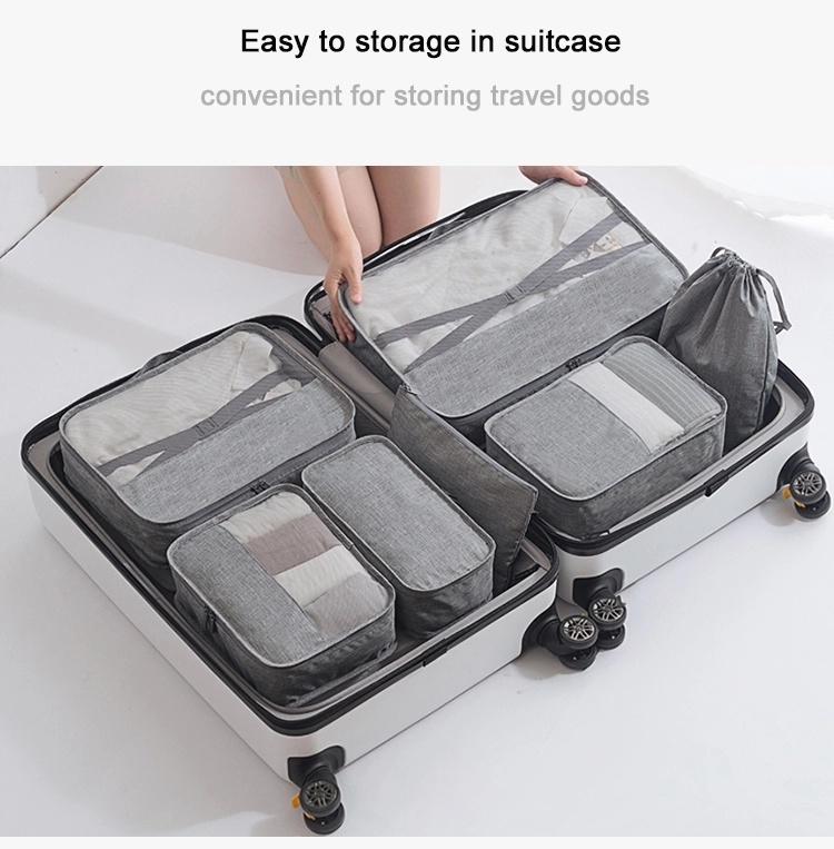 Travel Packing Cubes 7 Piece Bag Luggage Organizer Set for Suitcases
