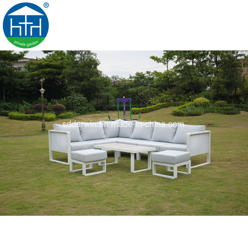 Modern Outdoor Aluminium Fabric Sectional Sofa Garden Furniture