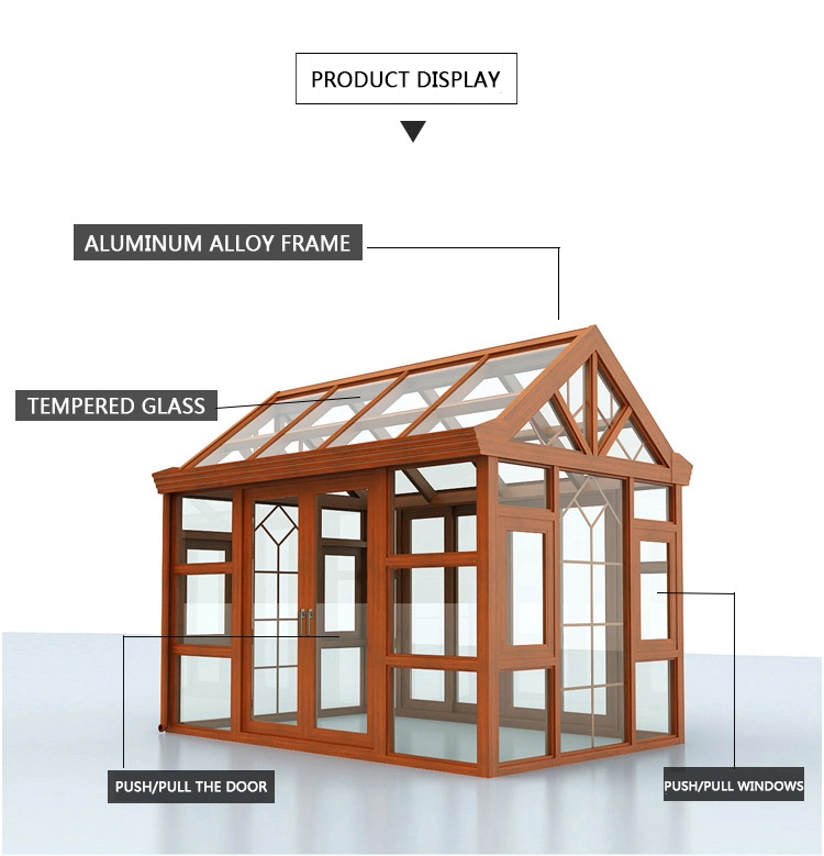 Customizable Aluminium Glass House Sun Porch Sun House Sun Room for Outdoor Garden