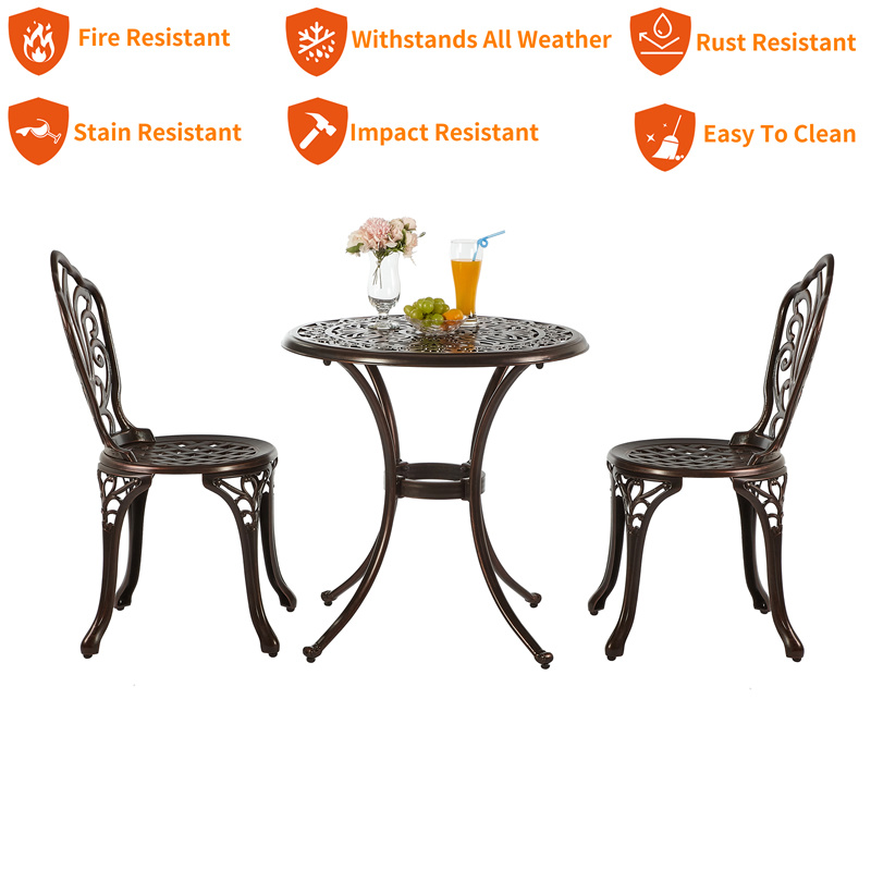Patio Bistro Sets 3 Piece Outdoor Bistro Set Aluminum Patio