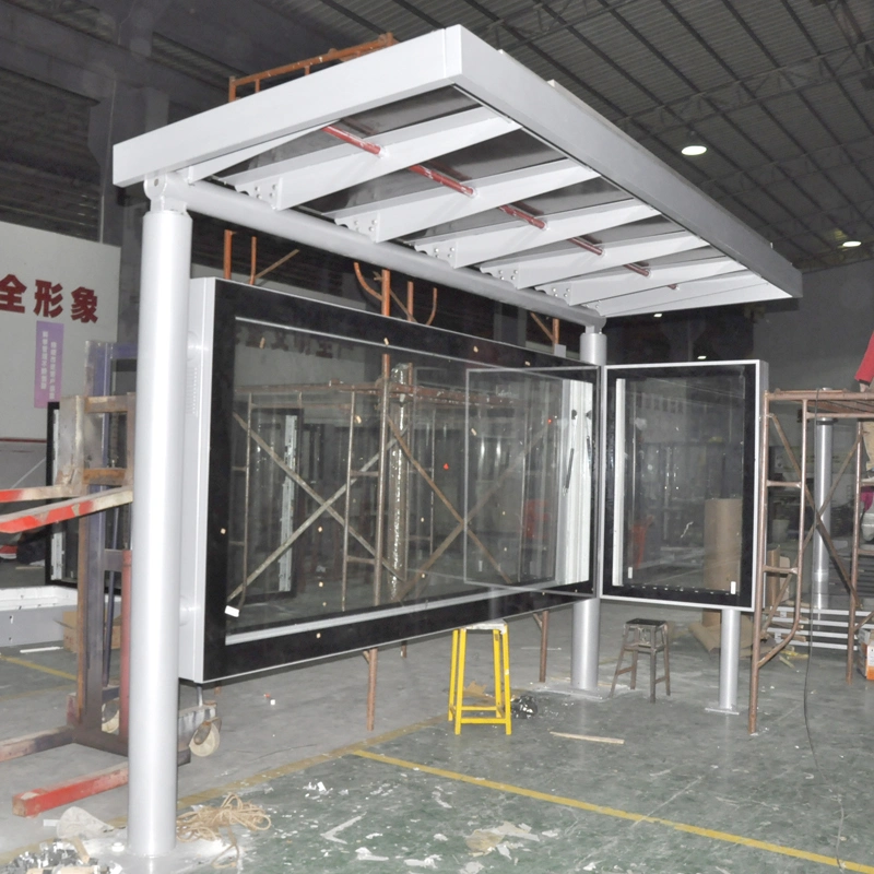 Outdoor Furniture Waterproof Modern Custom-Made Design Steel Structure Bus Stop Shelter for Sale
