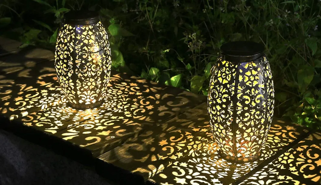 Outdoor Ornaments Gift Table Hanging Solar Lights Lanterns for Garden Patio Yard Park