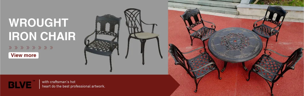 China Factory Outdoor Garden Metal Art Furniture Cast Aluminum Chair Table for Wholesale AC-10