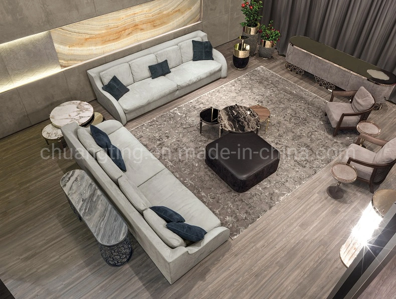 Wholesale Modern Design Comfortable Italian Brown Leather Chaise Lounge Sofa