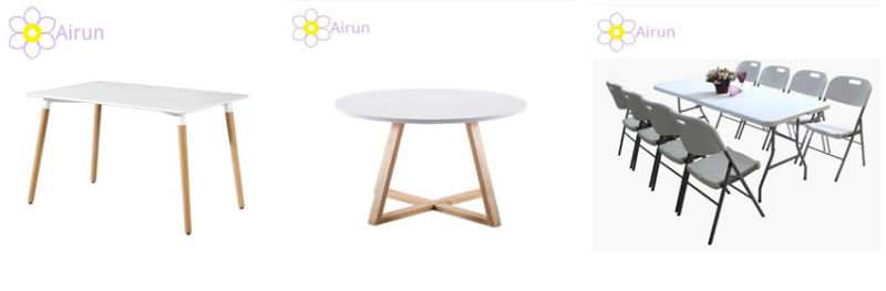 Home Kitchen Dining Room Furniture Set Modern White Wood Wooden Round Dining Table
