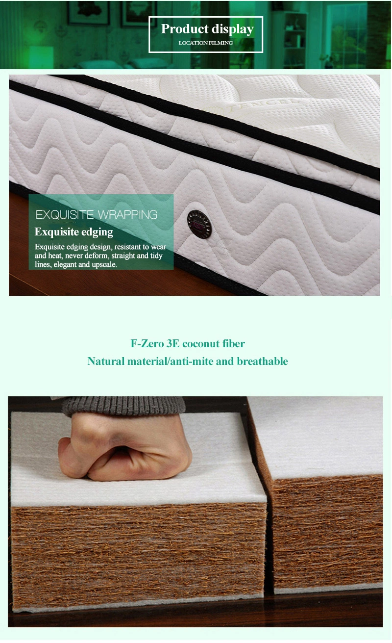 Made in China Fashion Style Bedroom Furniture Comfortable Bed Foam Mattress