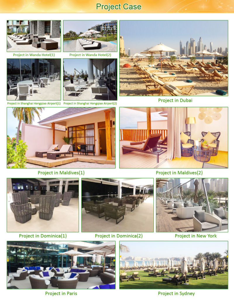 Factory Price Outdoor Hotel Furniture Leisure Rattan Lounge