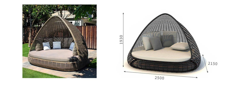 Luxury Cheap Outdoor Patio Daybed Outdoor Furniture Round Sunbed